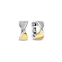 Spiral Two Tone Earrings
