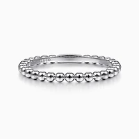 14K White Gold Bubble Ring