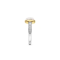 Milky Quartz Facetted Ring