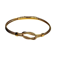 Marine Squared Knot Steel Bracelet in Yellow