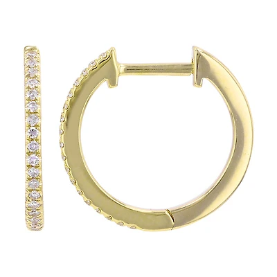 Diamond Huggie 14MM Earrings