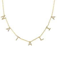 Custom Spaced Letters Diamond Necklace