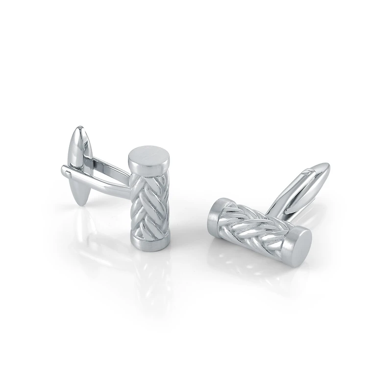Weave Stainless Steel Cufflinks