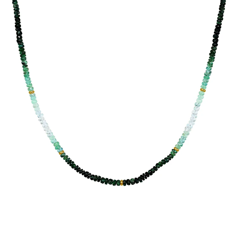 Gradient Natural Emerald gemstones Necklace