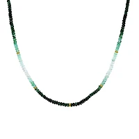 Gradient Natural Emerald gemstones Necklace