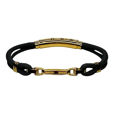 Turnbuckle Cord Steel Bracelet in Yellow
