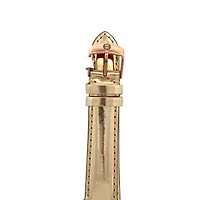 18MM Shiny Gold Leather Strap