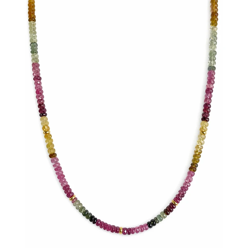 Multicolor Tourmaline Natural Gemstones Necklace