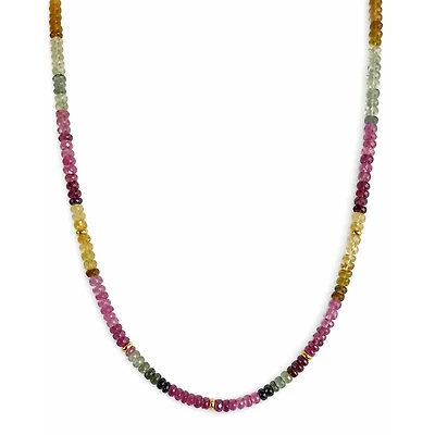 Multicolor Tourmaline Natural Gemstones Necklace