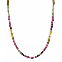 Multicolor Tourmaline Natural Gemstones Necklace