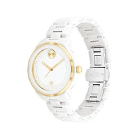 Bold Verso 39MM White Ceramic Watch