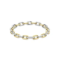 Oval Link Two Tone Bracelet