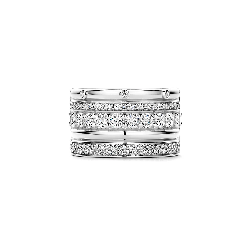 Horizons Five Layer Silver Ring