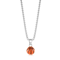 Basketball Orange Steel Necklace
