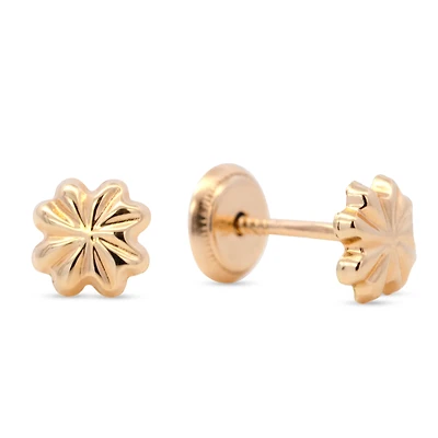 6mm Clover Stud Earrings