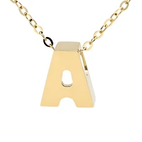Block 8MM Initial Necklace