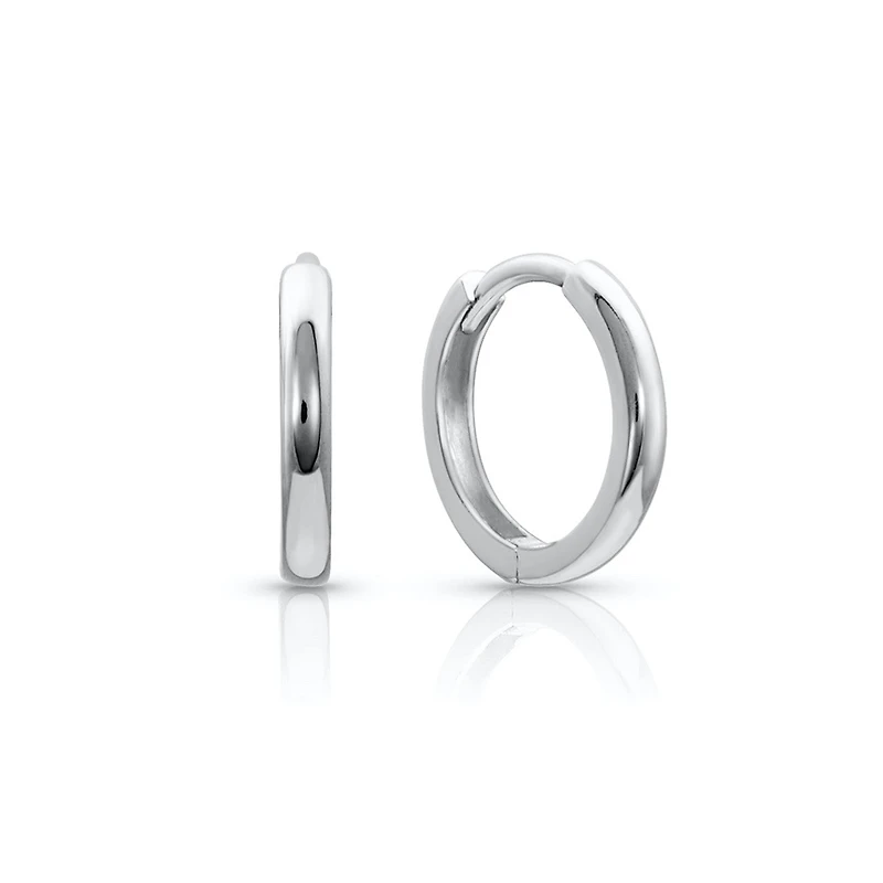 13MM Thin Huggie Earring 14KW