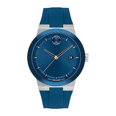 Bold Steel, Blue and Rose 42MM Watch