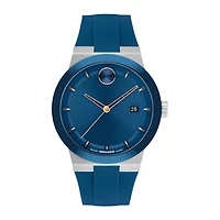 Bold Steel, Blue and Rose 42MM Watch