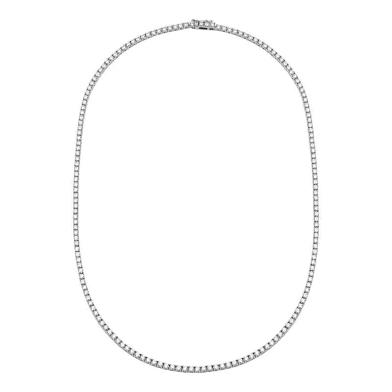 2.30CT Round Cut Diamonds Four Prong Set Tennis Necklace