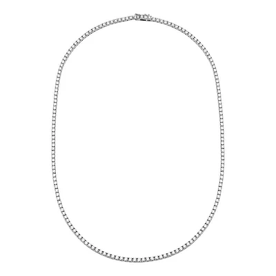 2.30CT Round Cut Diamonds Four Prong Set Tennis Necklace