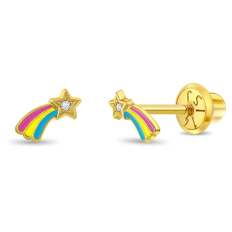 Colorful Shooting Star Kids Earrings