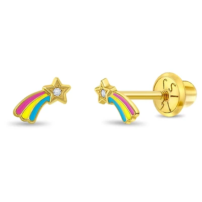 Colorful Shooting Star Kids Earrings