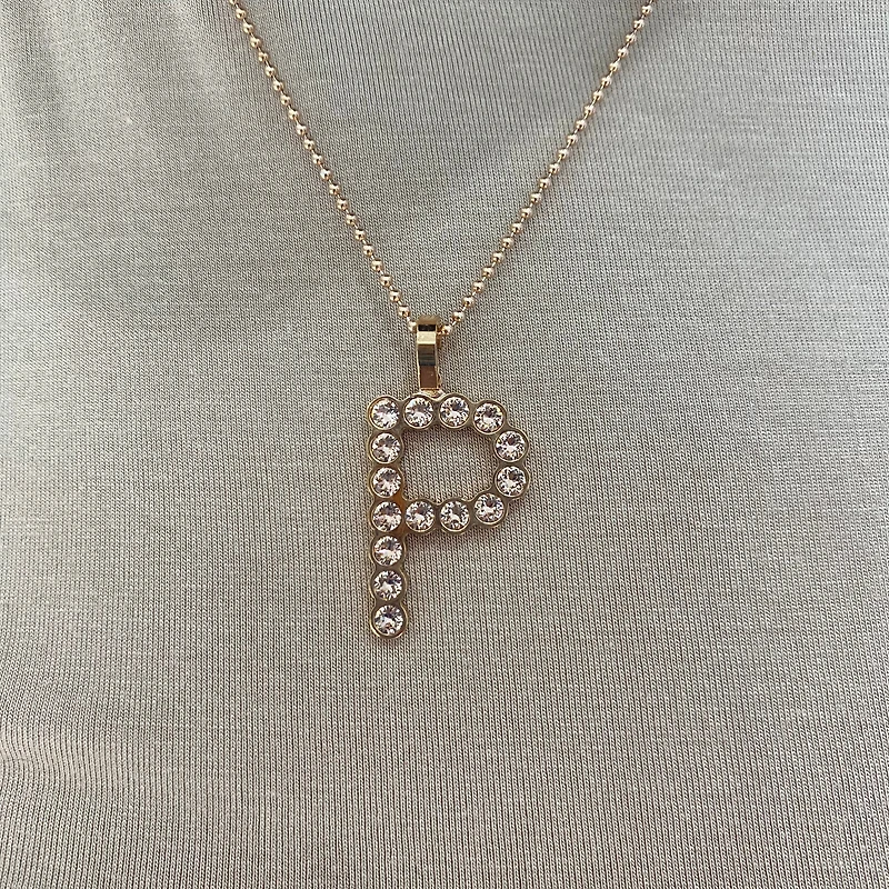 Rose Gold and Swarovski Initial Pendant