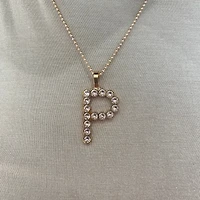Rose Gold and Swarovski Initial Pendant