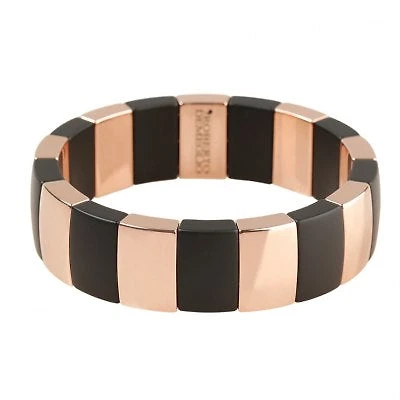 Aura Black Matte Ceramic and Rose Gold Bracelet