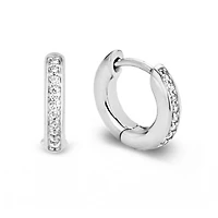 Basic Pave 14MM Huggie Earrings