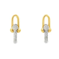 Hardware Link Huggie Earrings