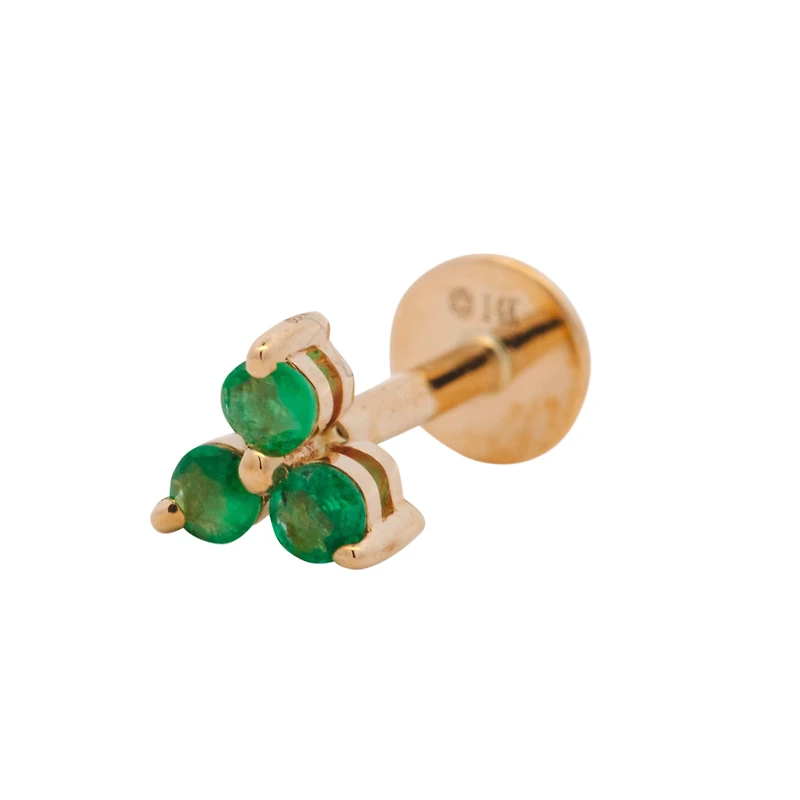 Emerald Trio Single Cartilage Earring