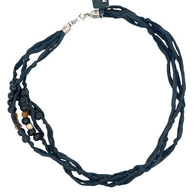 Black Silk Double Bracelet
