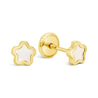 Mother Pearl 5MM Flower Stud Earrings