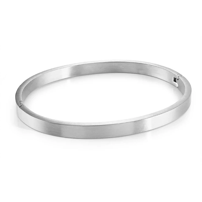 Steel Matte Bangle Bracelet
