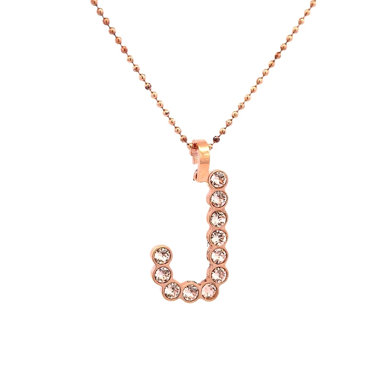 Rose Gold and Swarovski Initial Pendant