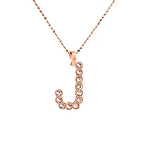 Rose Gold and Swarovski Initial Pendant