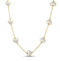 Heart Inlay Mother Pearl Necklace