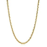 4MM Flat Oval Polished Yellow Steel Chain