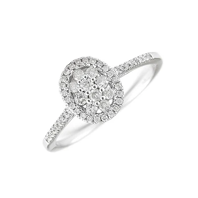 .29 Oval Illusion Diamond Ring