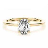 .50CT Oval Cut Solitaire Diamond Engagement Ring in Yellow Gold