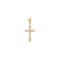 Diamond Cross 14MM Pendant