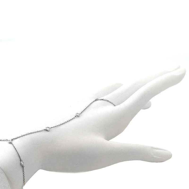 Diamonds Five Stone Hand Chain 14KW