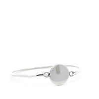 Circle Disk Silver Bracelet