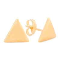 Polished Triangle Stud Earrings