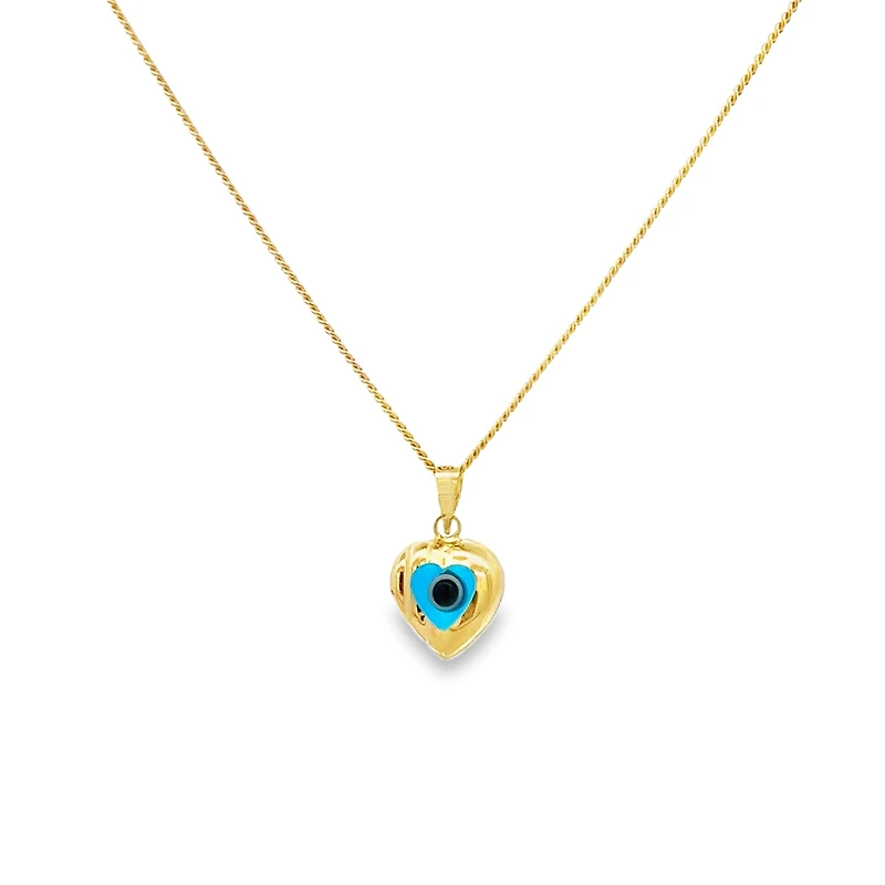 Glass Eye Big Heart Pendant