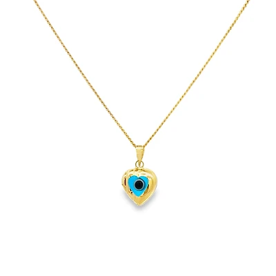 Glass Eye Big Heart Pendant