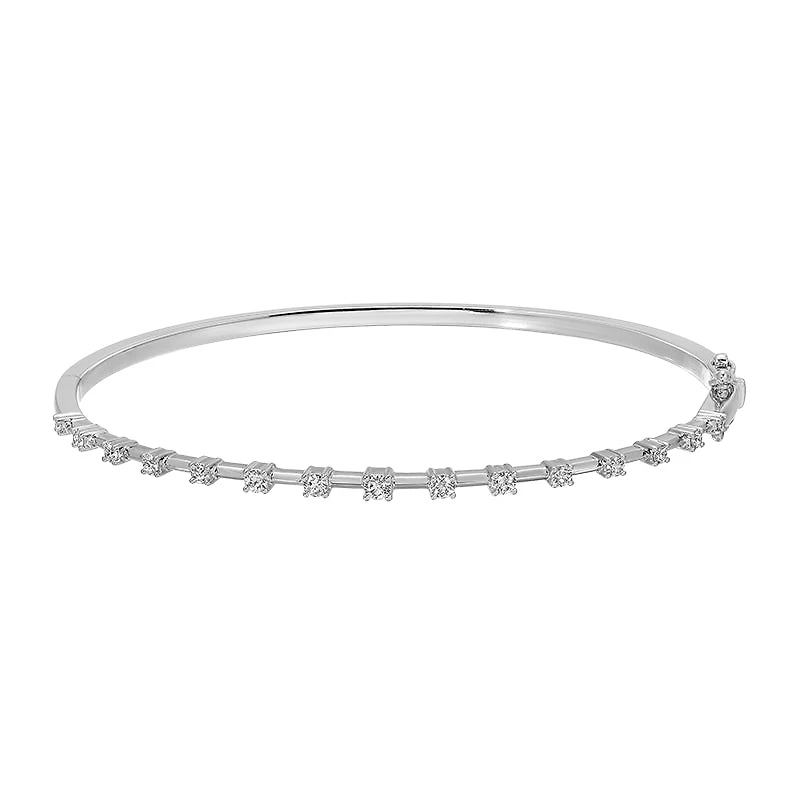 .42CT Diamonds Bangle Bracelet 14KW