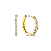 Thick 18MM Golden Sparkle Huggie Earrings
